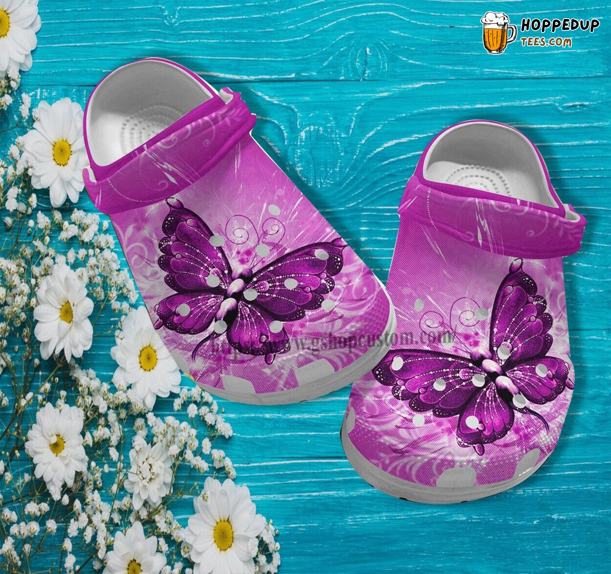 Butterfly Magical Pinky Croc Shoes Wife Birthday Gift Butterfly Girl