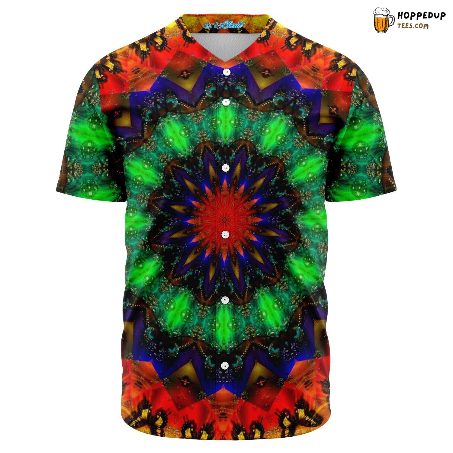 Butterfly Mandala Serenity 3D Print Baseball Jersey Spiritual Art