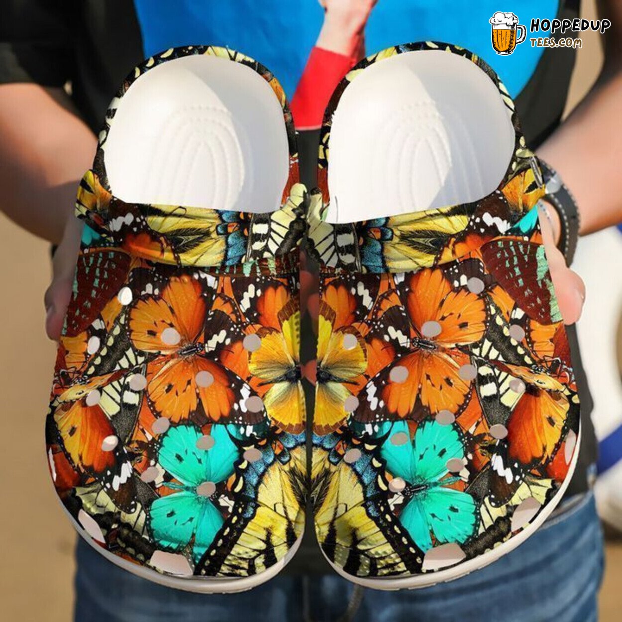 Butterfly Monarch Theme Classic Comfortable Clogs Shoes Unique Nature Inspired
