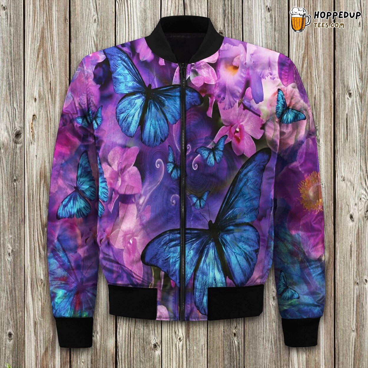Butterfly Oasis Dream Winter Bomber Jacket Tailored Unique Elegance Precision