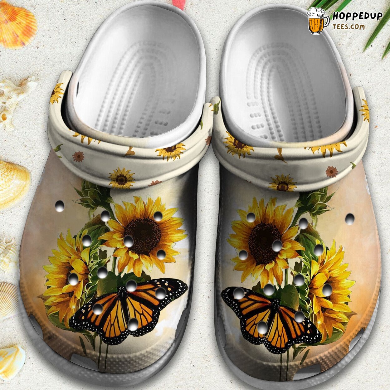 Butterfly Sunflower World Custom Shoes Gift Women Girl Grandma