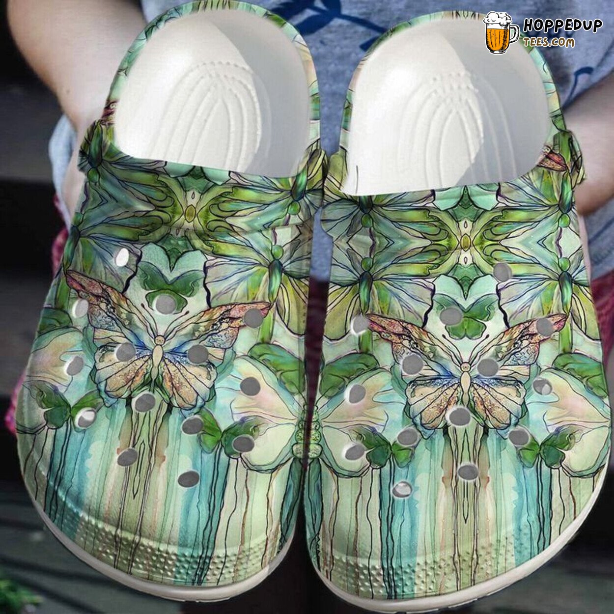 Butterfly Tropical Rubber Clogs Comfortable Footwear Unique Design
