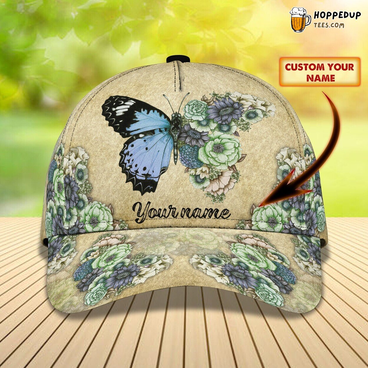 Butterfly’s Grace 3D Classic Cap Personalized Unique Name Design Edition