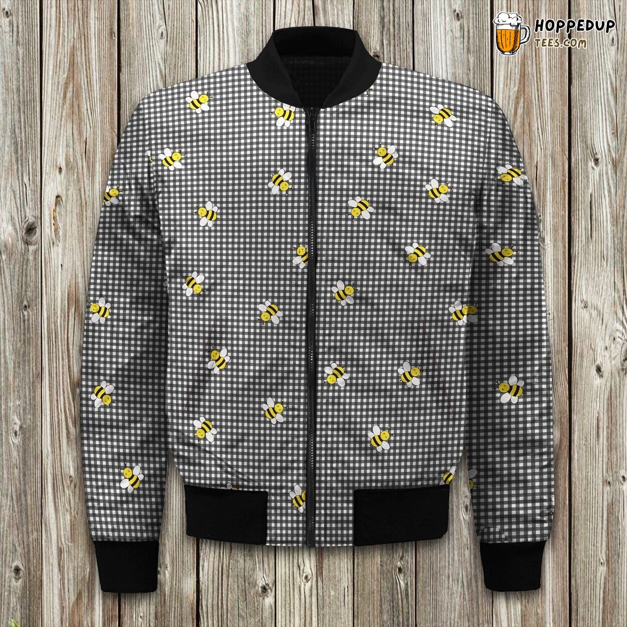 Buzzing Bee Winter Bomber Jacket Unique Tailored Elegance Precision Design