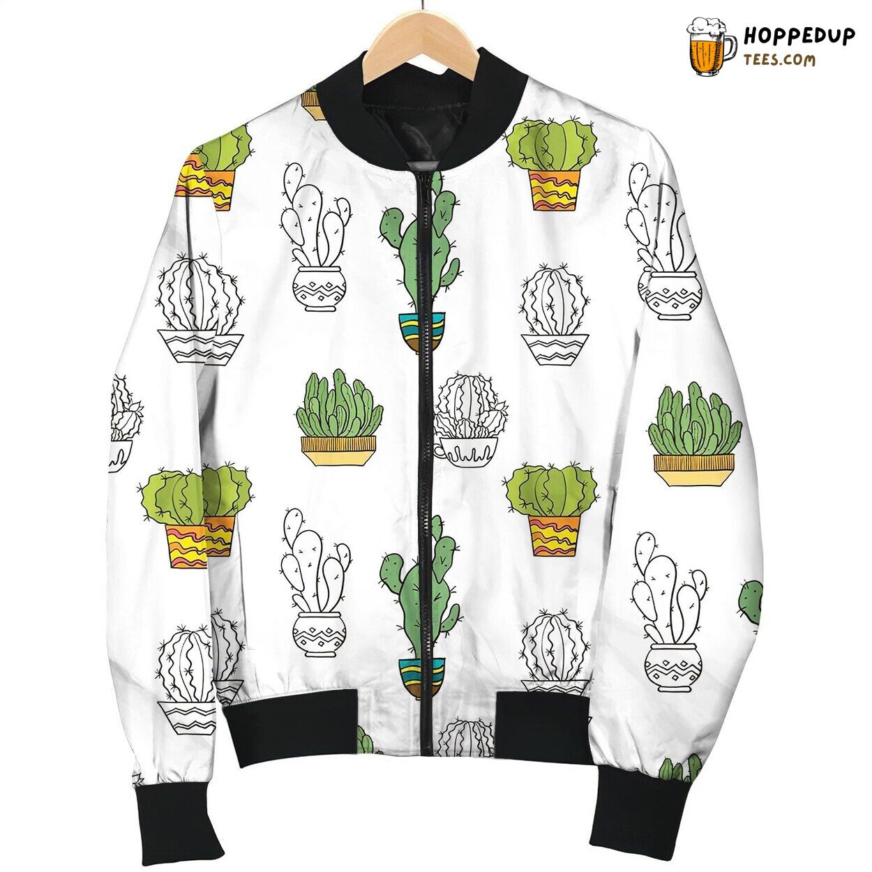 Cacti Beautiful Seamless Pattern Bomber Jacket