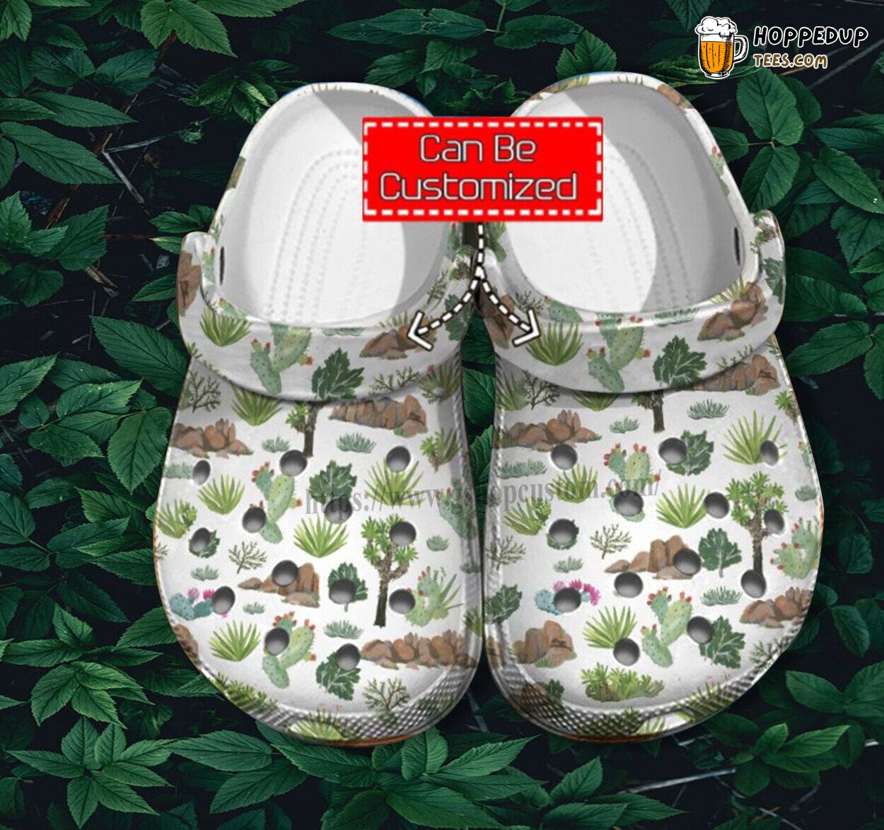 Cactus Garden Tree Worker Themed Personalized Croc Clogs Shoes