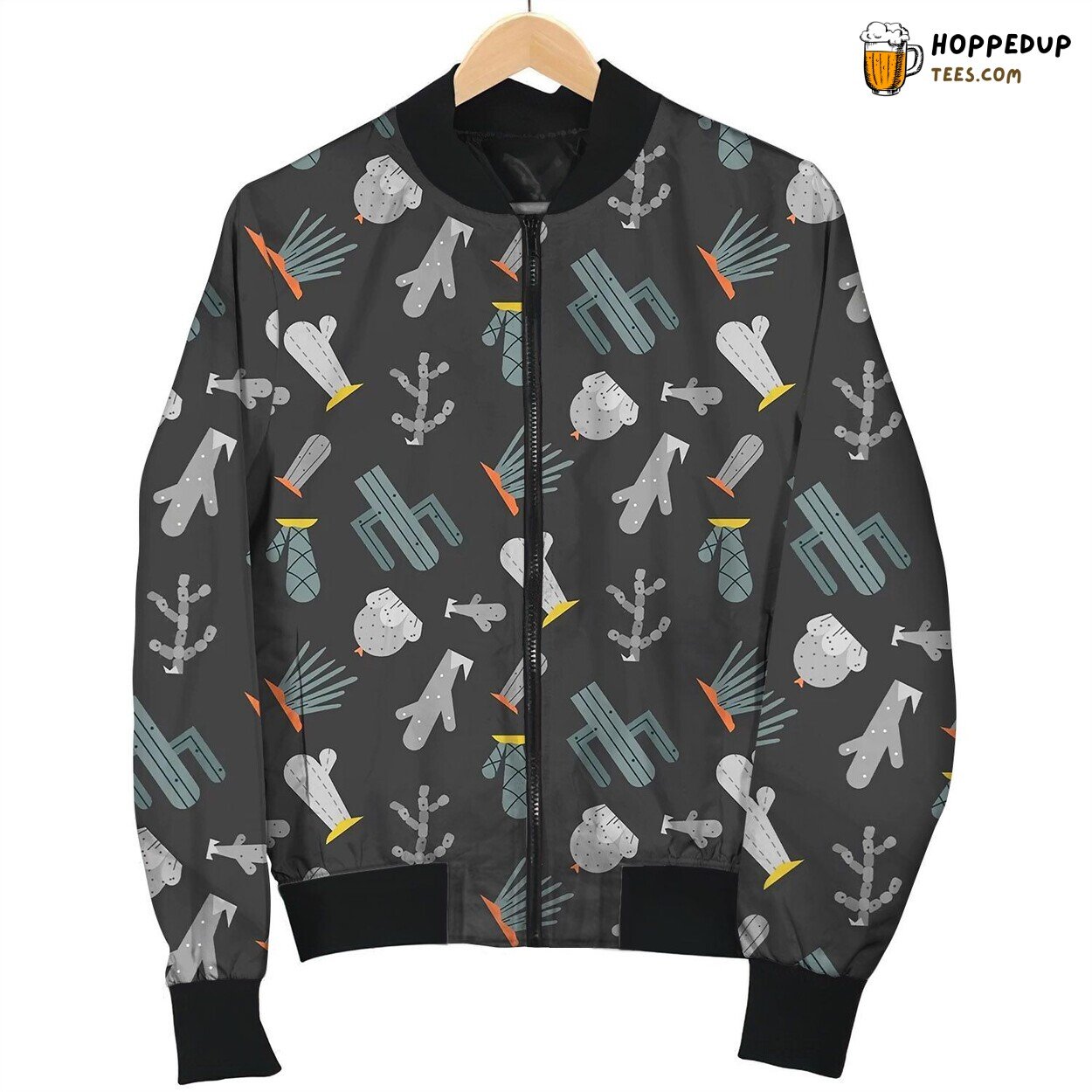 Cactus Seamless Pattern Beauty Bomber Jacket
