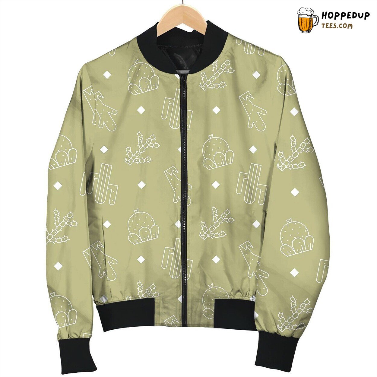 Cactus Seamless Pattern Happy Bomber Jacket