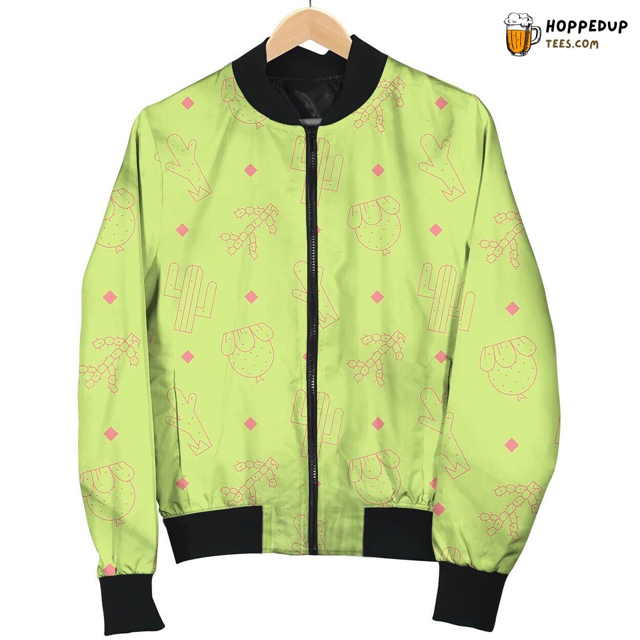 Cactus Seamless Pattern Love Bomber Jacket