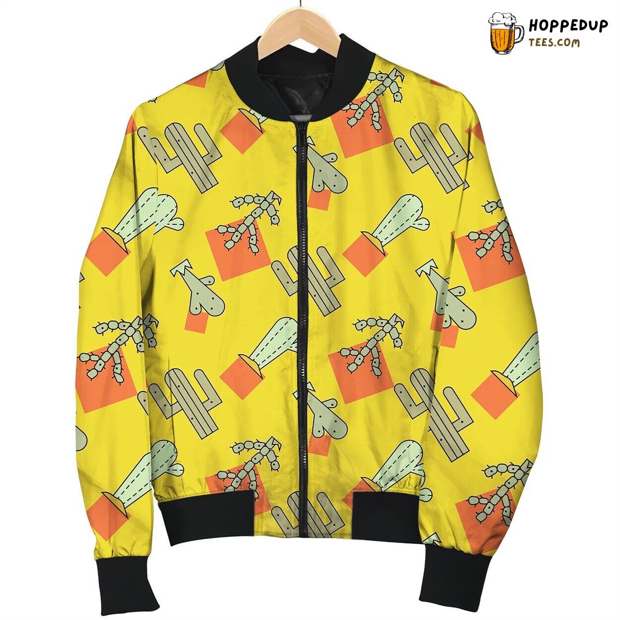 Cactus Seamless Pattern Lovely Bomber Jacket