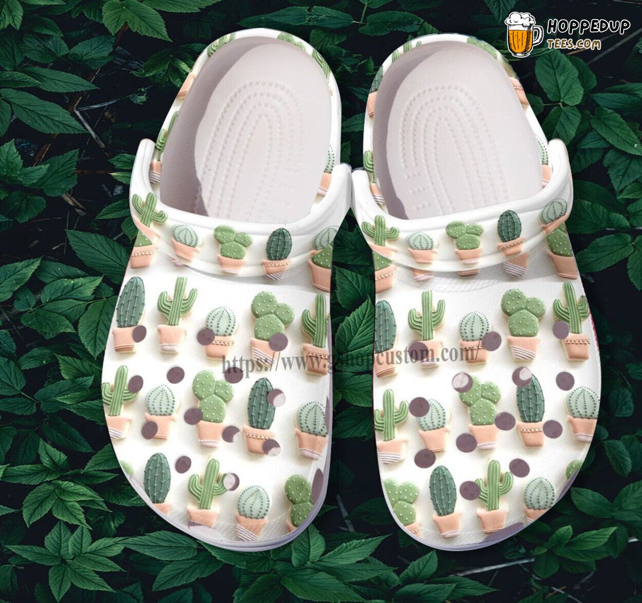 Cactus Sticker 3D Cute Birthday Women Garden Worker Shoes Croc Clogs
