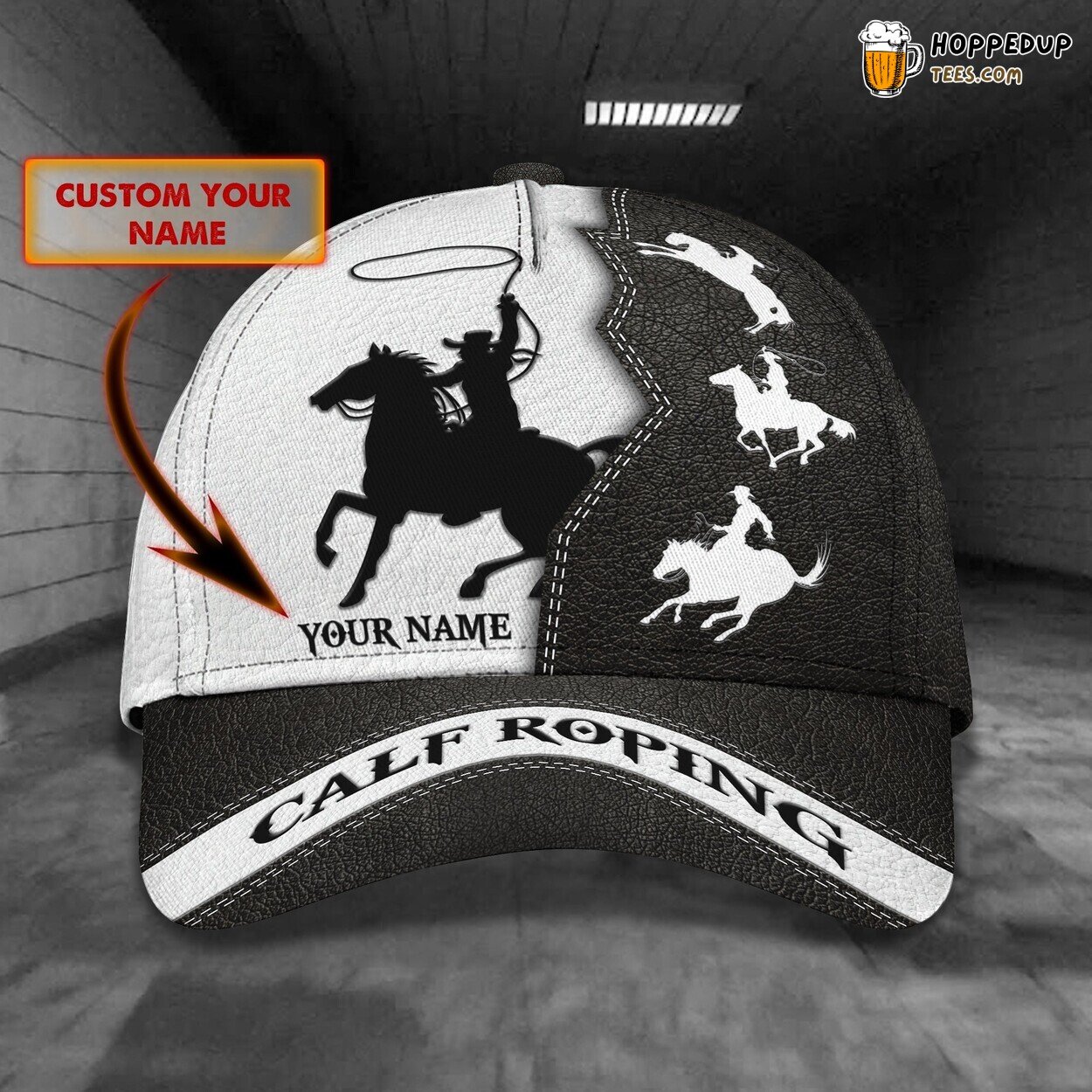 Calf Roping 3D Classic Cap Personalized Name Unique Elegant Premium Style