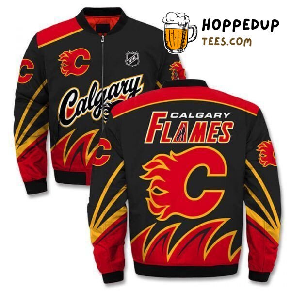 Calgary Flames NHL Printful Crafted Fan Bomber Jacket Edition