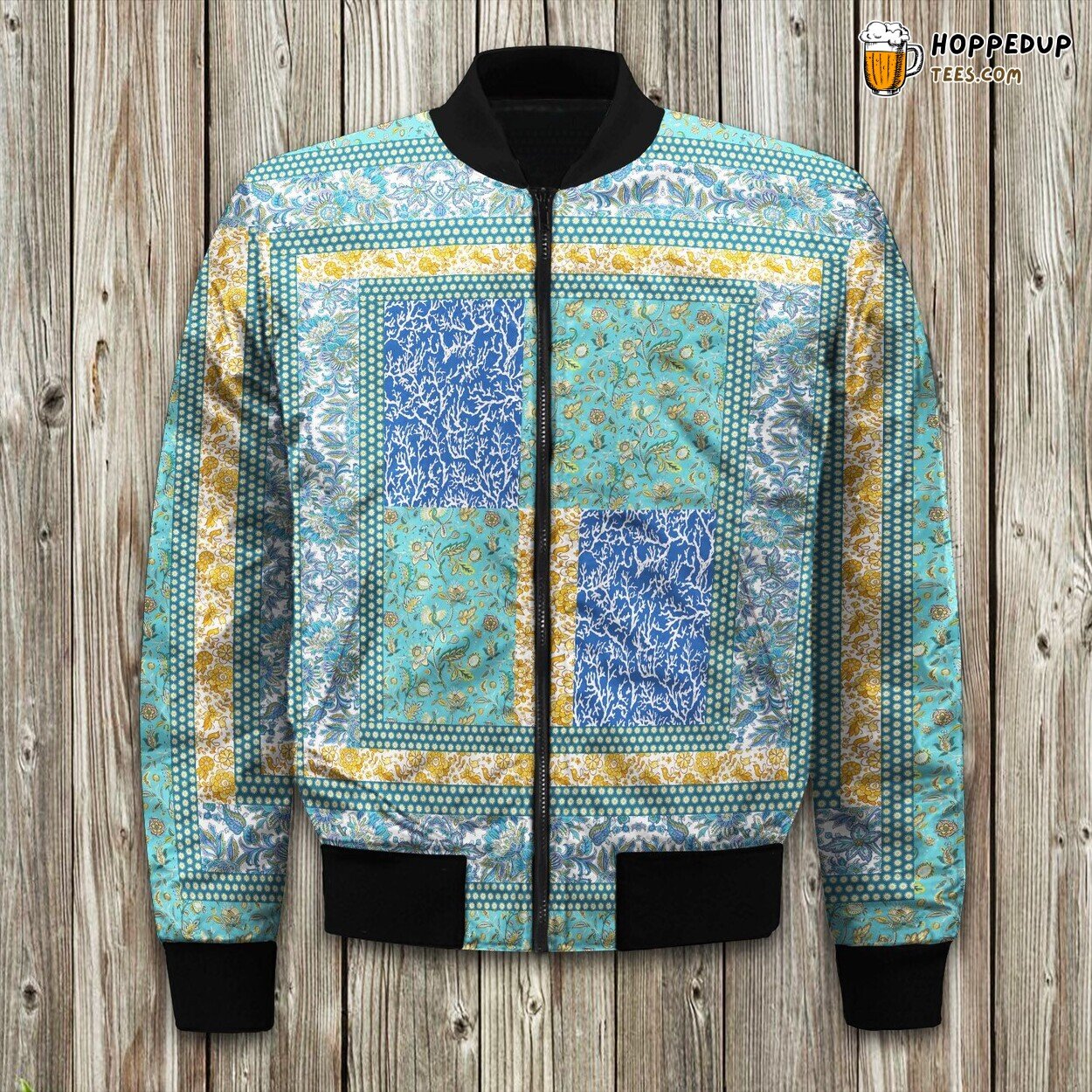 Calicut Voile Patchwork Bomber Jacket