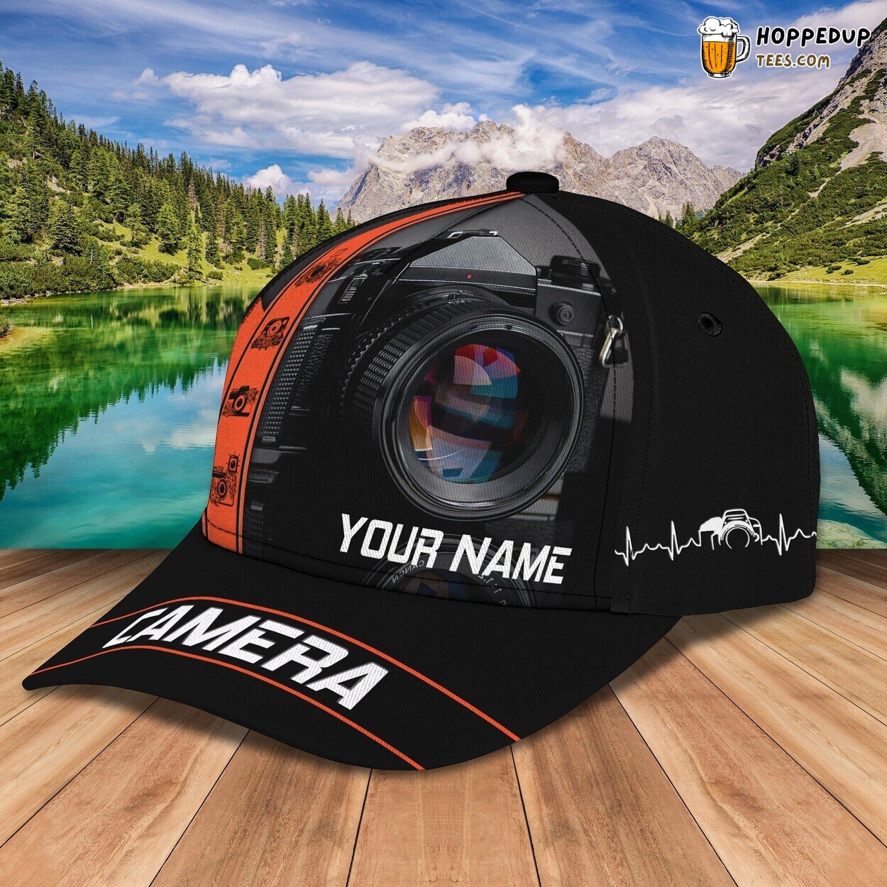 Camera 3D Classic Cap Personalized Name Elegant Design Unique Styling