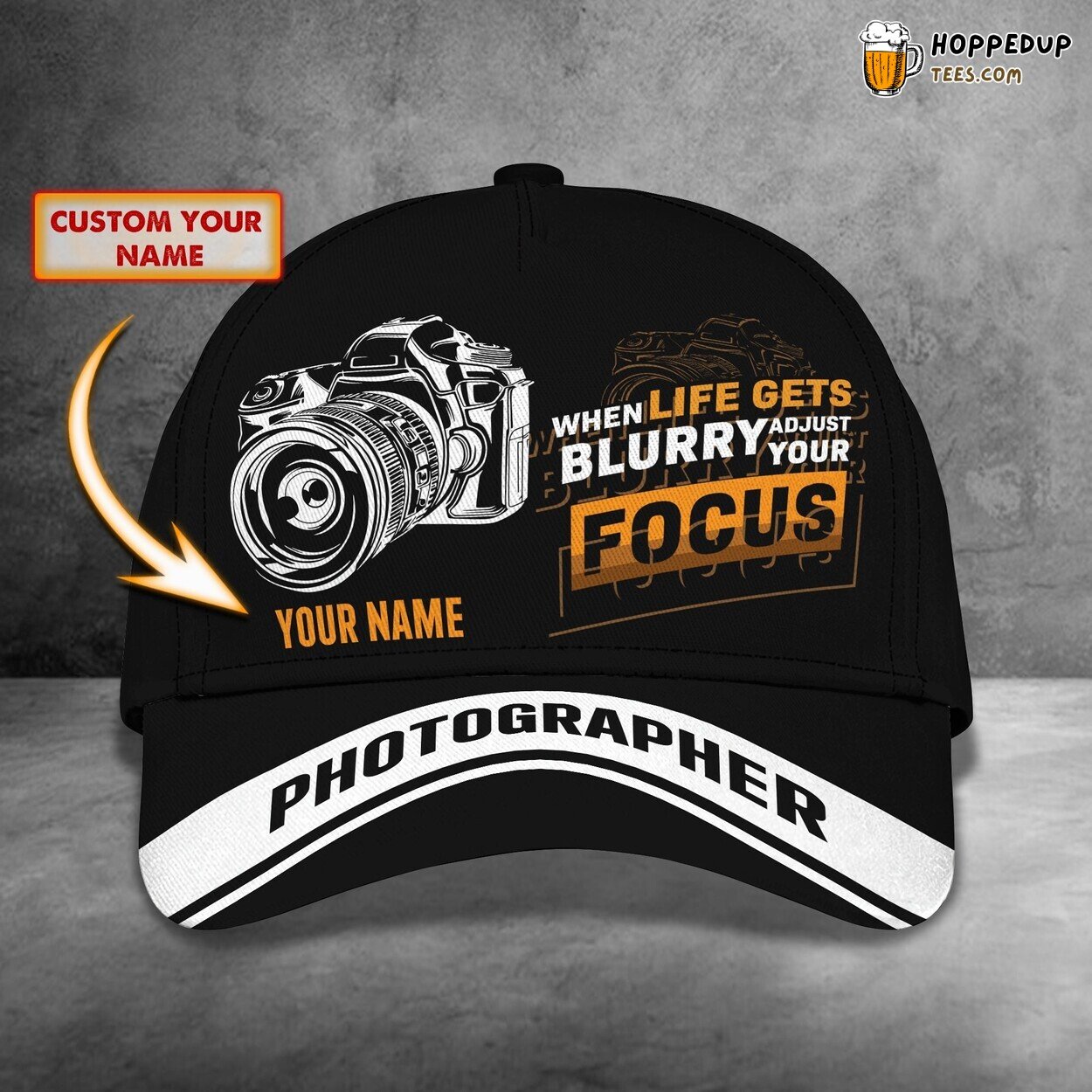 Camera Enthusiast 3D Classic Cap Personalized Unique Name Design Trend