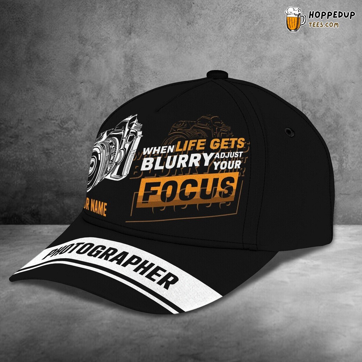 Camera Enthusiast 3D Classic Cap Personalized Unique Name Design Trend