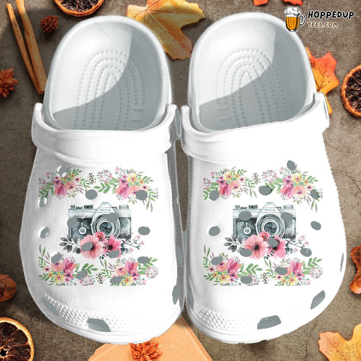 Camera Flower Photographer Girl Loves Photo Comfortable Clog Gift