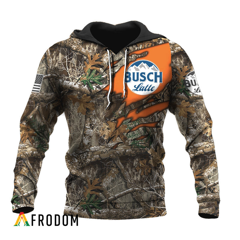 Camo Busch Latte Deer Hunting Hoodie HU