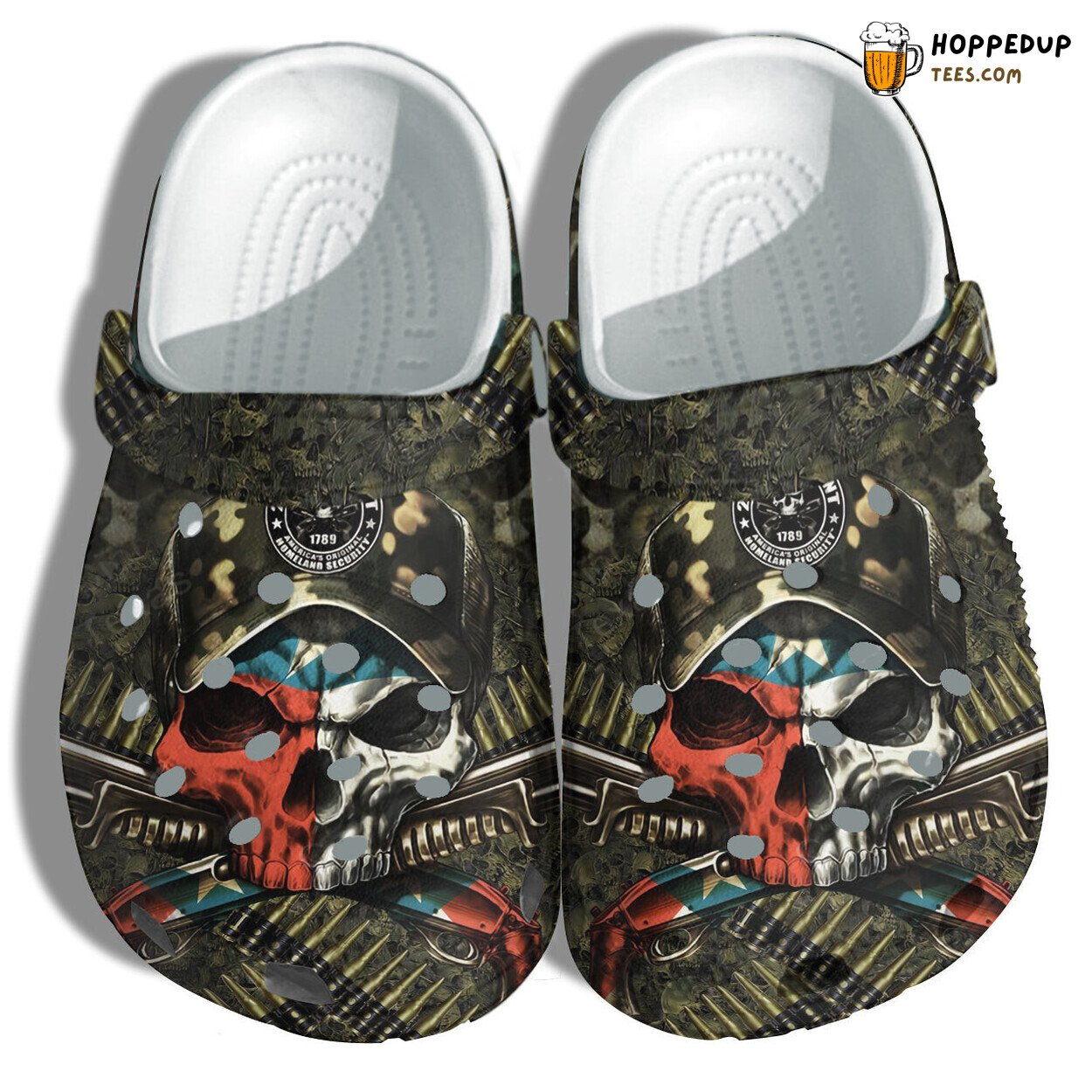 Camo Classic Themed Comfortable Clogs Shoes Unique Camouflage Inspired Design