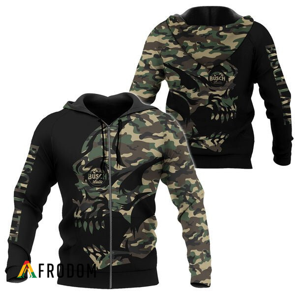 Camo Skull Busch Latte Hoodie Style HU