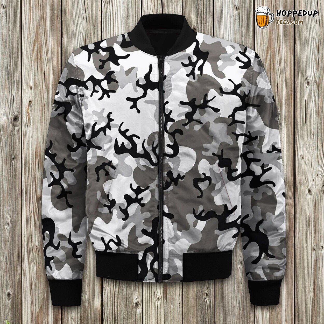 Camo Veil Winter Bomber Jacket Tailored Unique Elegance Precision Unique Design