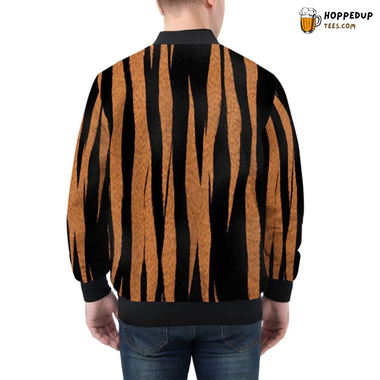 Camouflage Tiger Stripe Masterfully Displayed Bomber Jacket