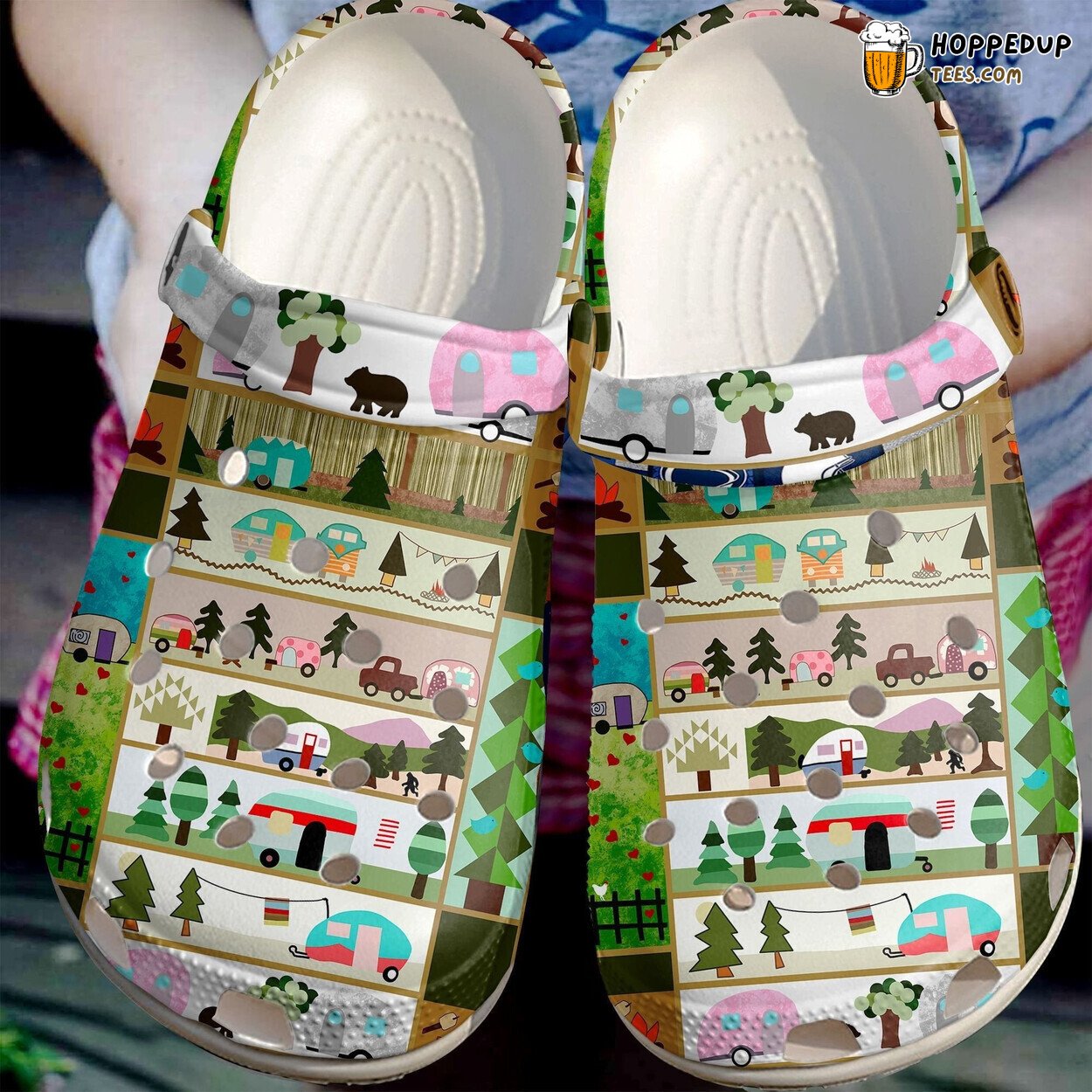 Camper Day Shoes Camping In Wood Theme Birthday Gift Comfortable Clogs