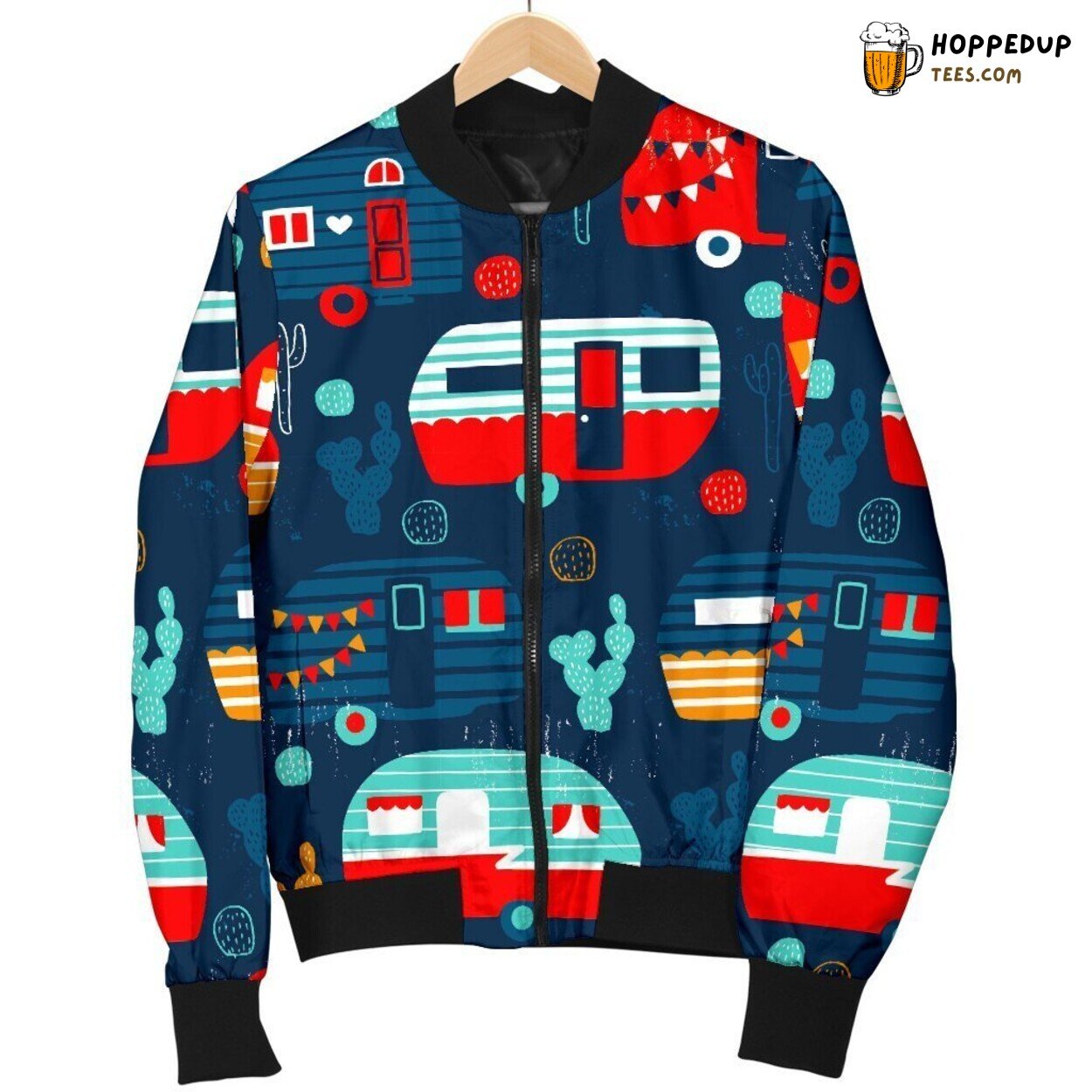 Camper Van Adventure Men’s Bomber Jacket Travel Inspired Design Elegance Camper Van Adventure Men’s Bomber Jacket Travel Inspired Design Elegance