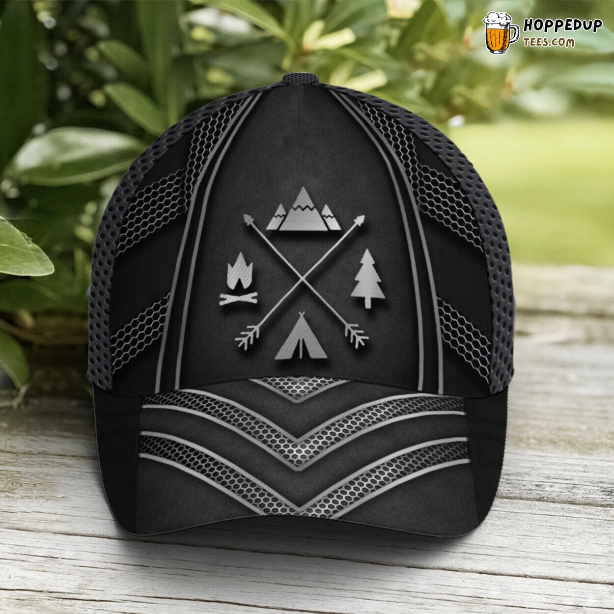 Camping Aficionado’s Fire Pattern Inspired Baseball Cap Design Camping Aficionado’s Fire Pattern Inspired Baseball Cap Design