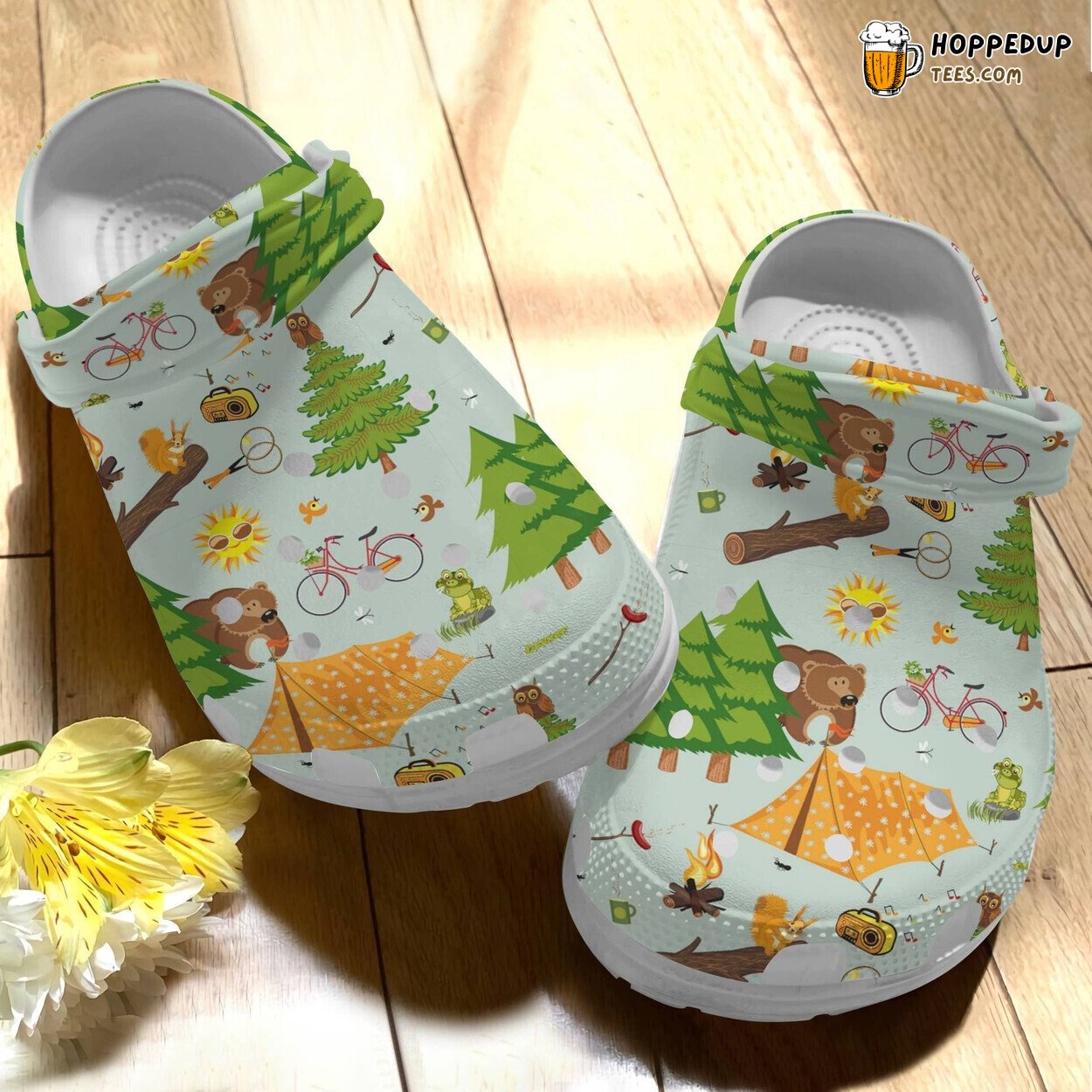 Camping Bicycle Shoes Beautiful Moments Life Theme Birthday Gift Unique
