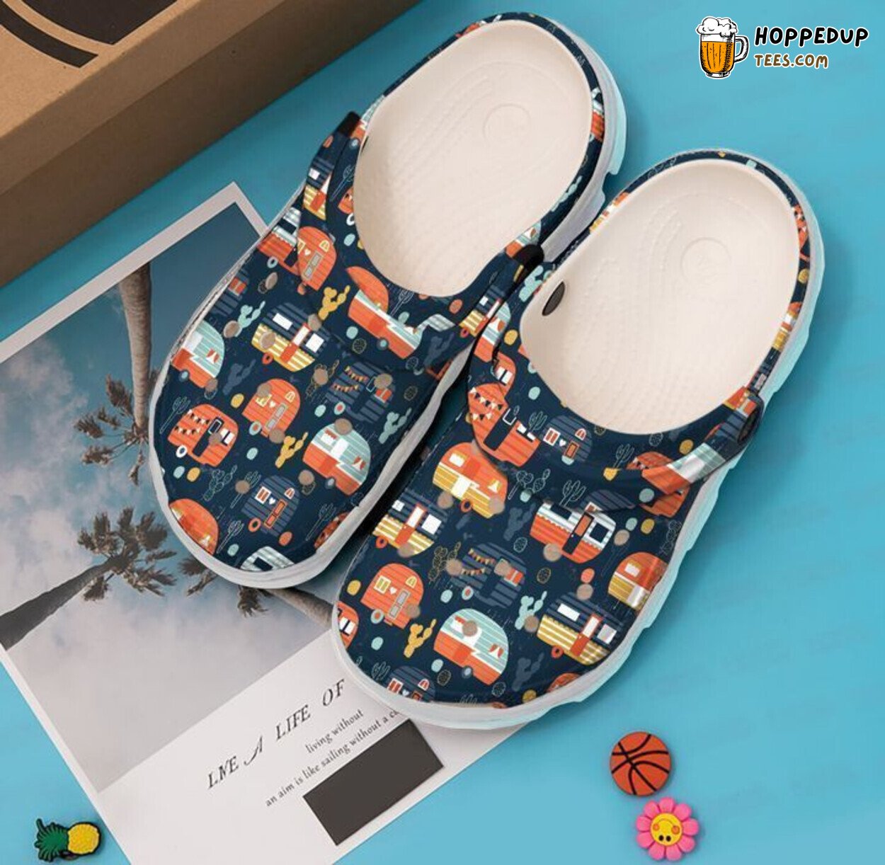 Camping Camper Themed Comfortable Stylish Clog Shoes Unique Design