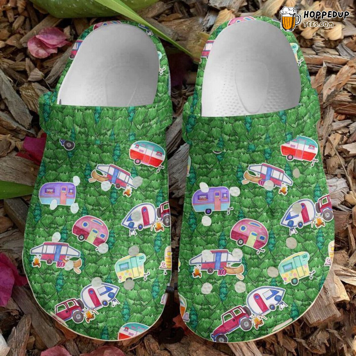 Camping Campers In The Forest Themed Comfortable Unique Clogs