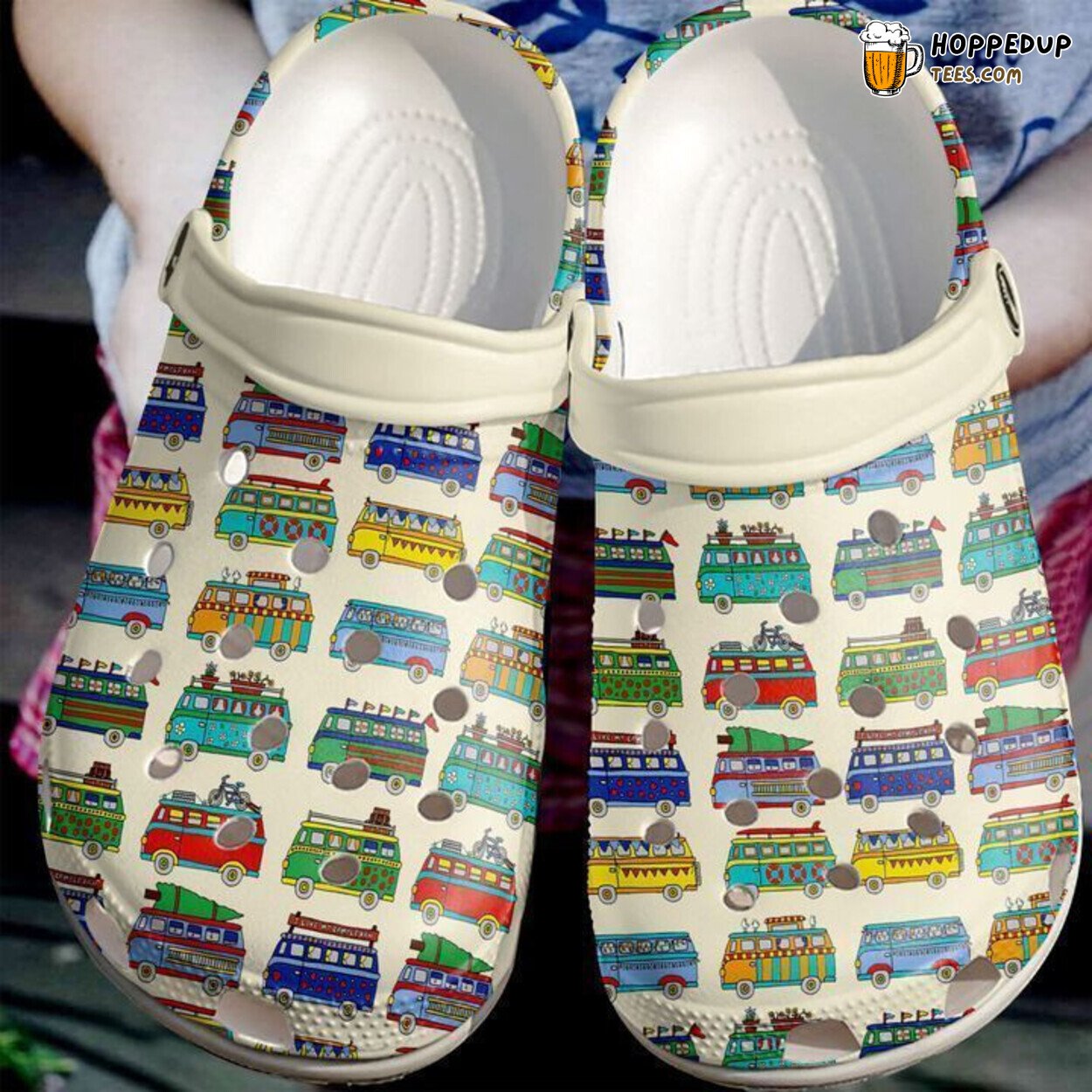 Camping Campervan Themed Classic Comfortable Clogs Shoes Outdoor Adventure