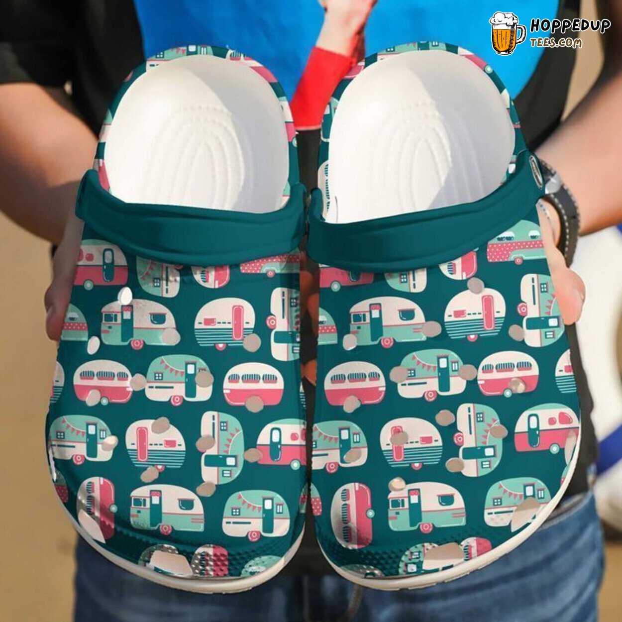 Camping Colorful Camper Themed Comfortable Clogs Outdoor Adventure Shoes