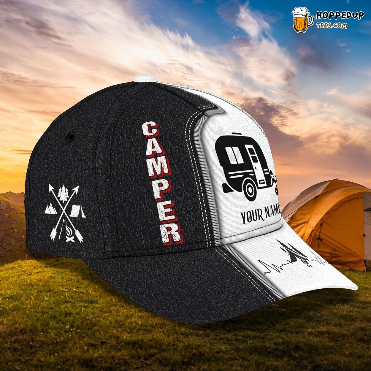 Camping Edition Classic 3D Cap Personalized Name Unique Premium Design