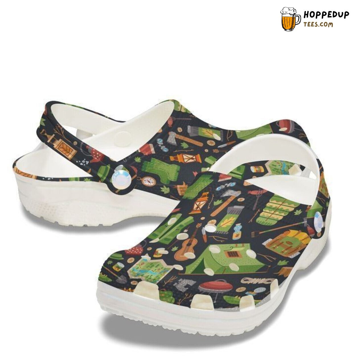Camping Equipment Themed Durable Stylish Comfortable Clog Shoes