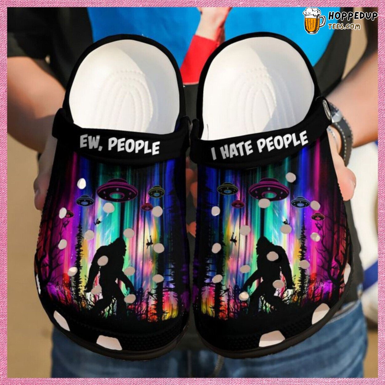 Camping Ew People I Hate People Gift Classic Water Rubber Clogs Comfort