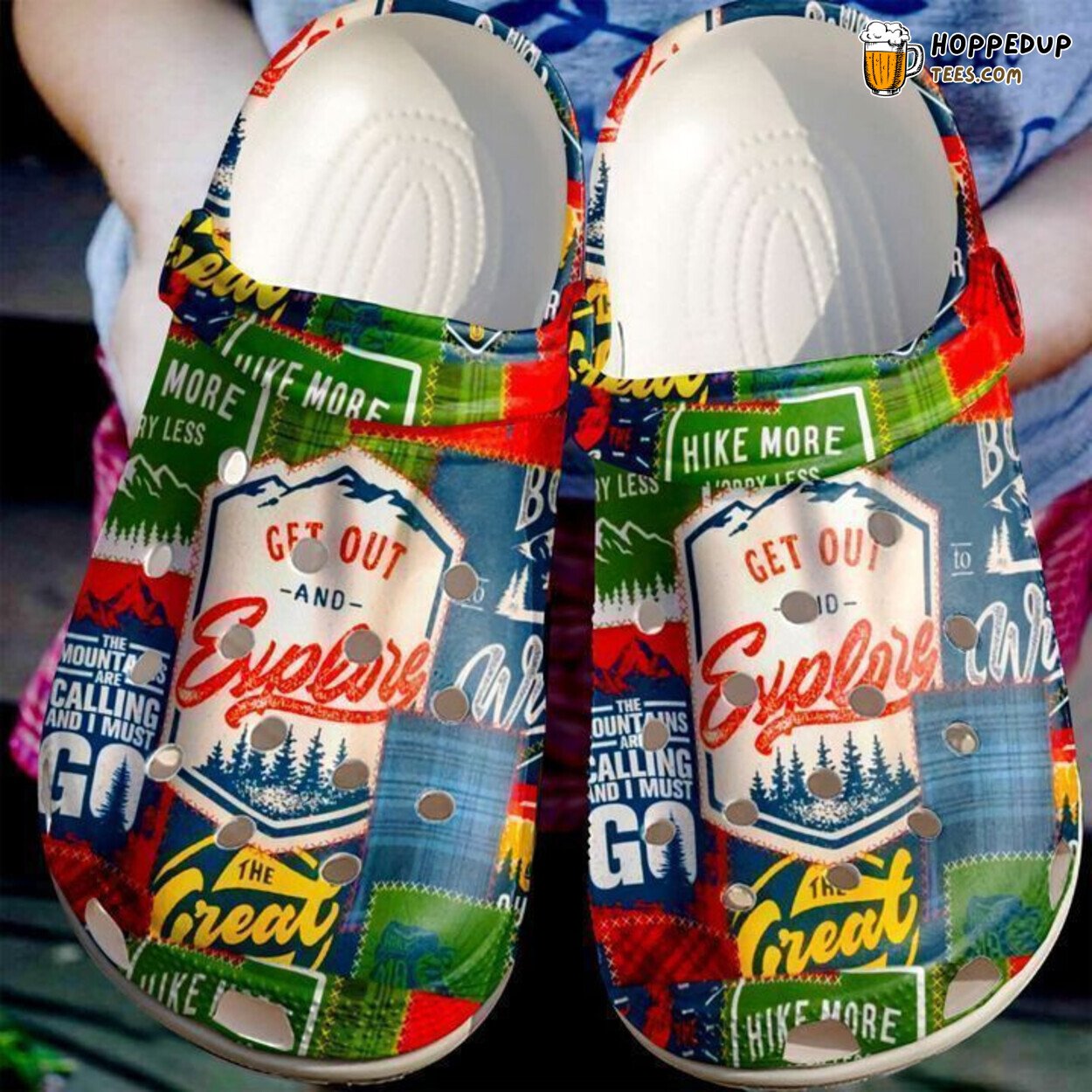 Camping Get Out And Explore Themed Comfortable Clog Shoes