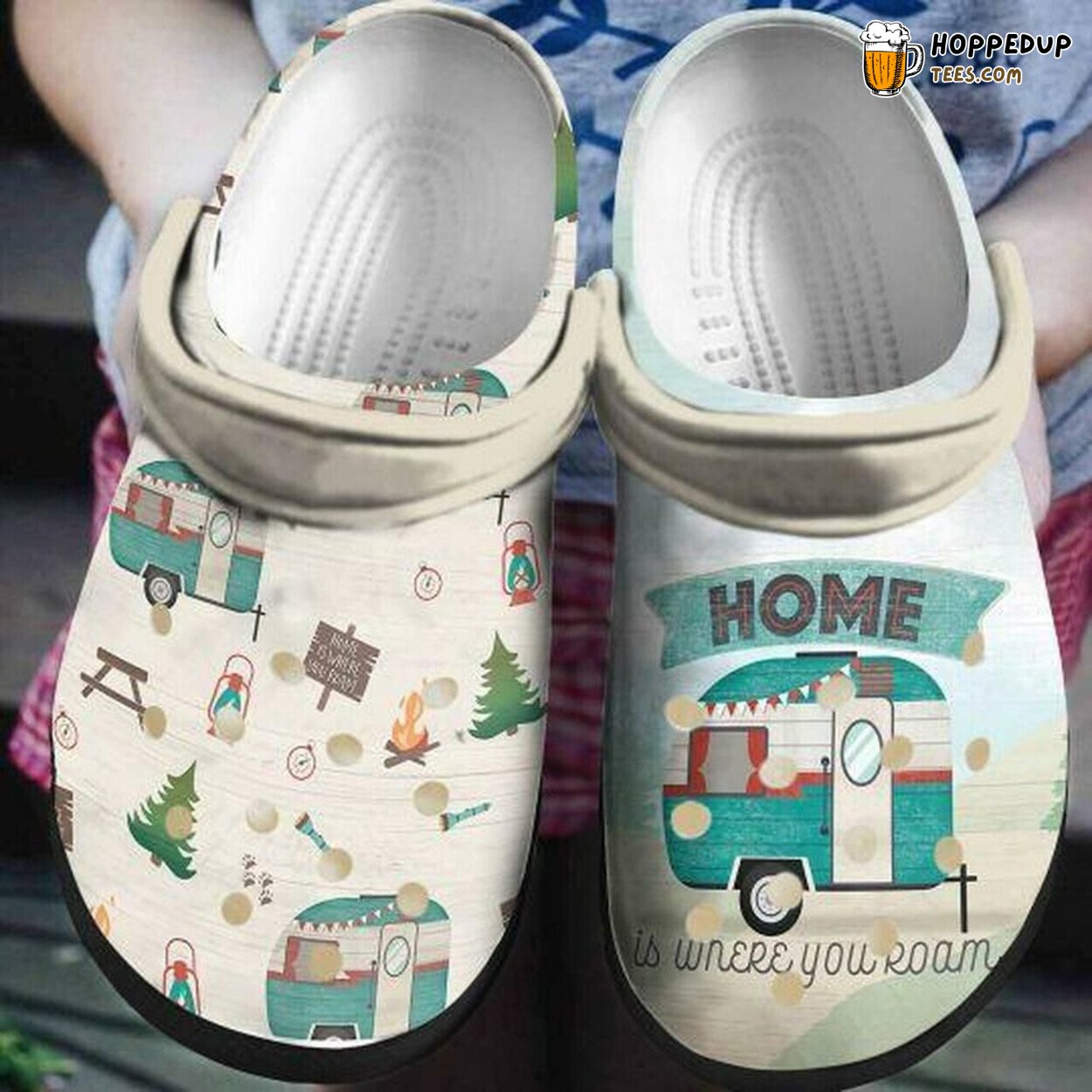 Camping Home Is Where You Roam Personalized Lover Gift Comfy Clog