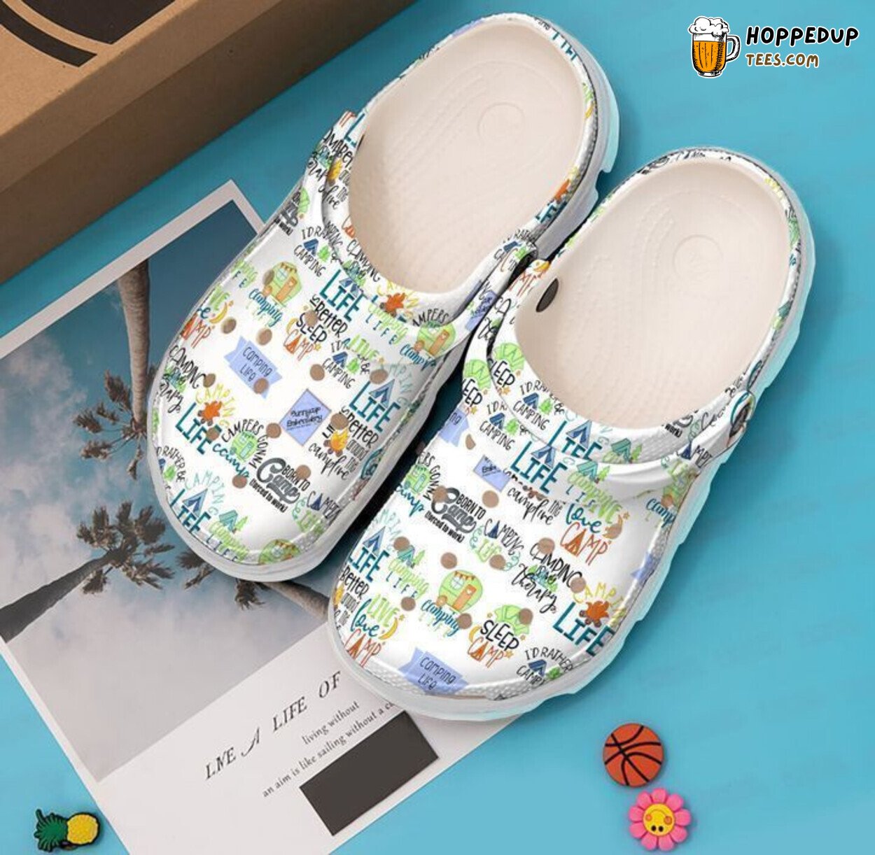 Camping Is My Therapy Theme Comfortable Clog Shoes Outdoor Adventure Gift