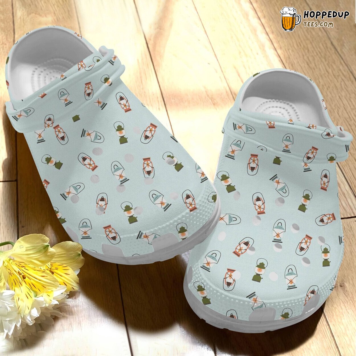 Camping Lanterns Theme Birthday Gift Outdoor Adventure Clogs Shoes