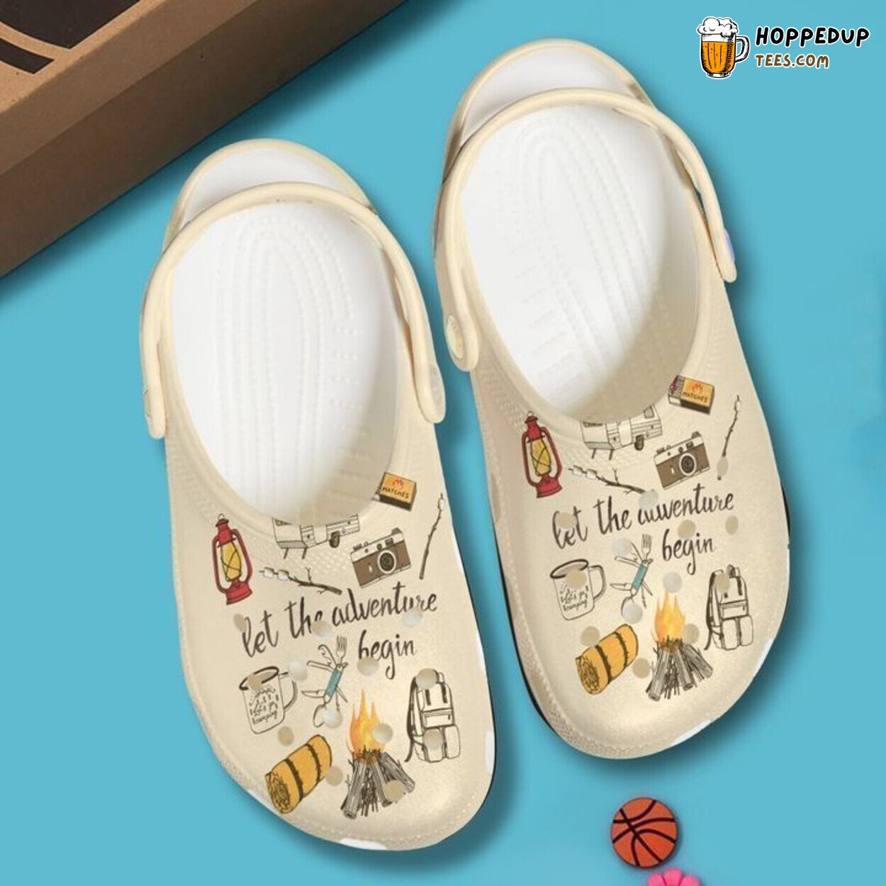 Camping Let The Adventure Begin Themed Comfortable Clogs Outdoor Shoes