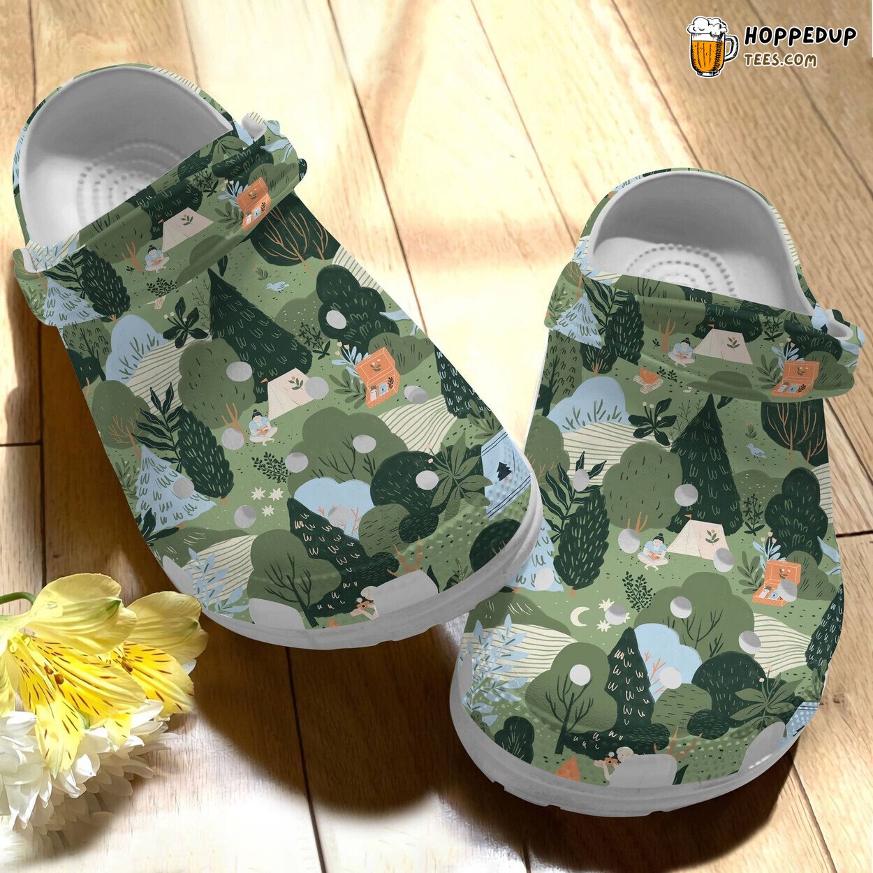 Camping Life Pattern Collection Boy Girl Unique Gift Clogs