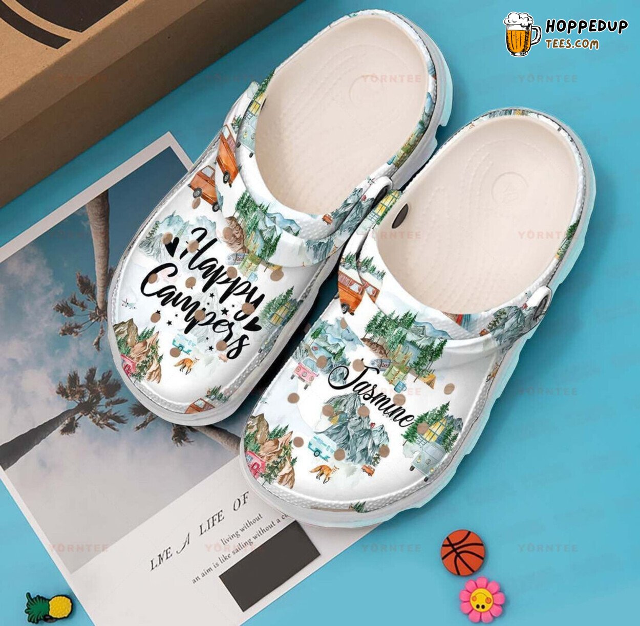 Camping Nature Campers Lover Gift Comfy Rubber Clog Shoes