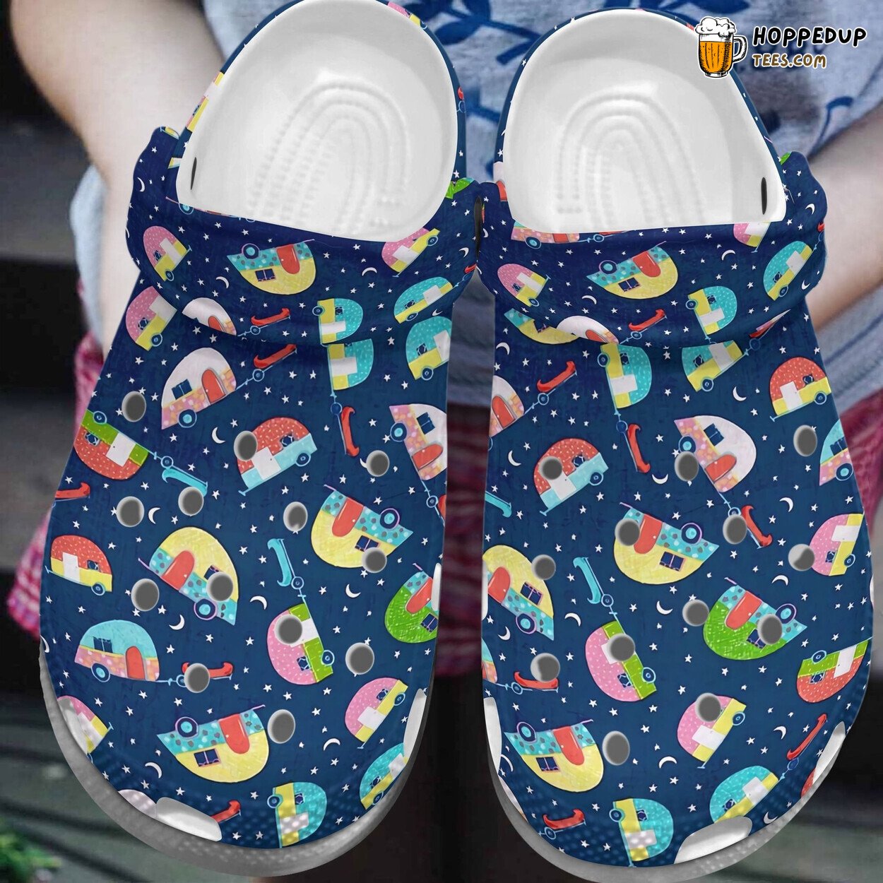 Camping Night Adventure Love Themed Comfortable Birthday Clogs Shoes