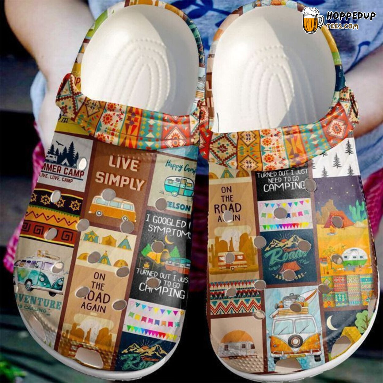 Camping Night Theme Classic Comfortable Outdoor Adventure Clogs Shoes