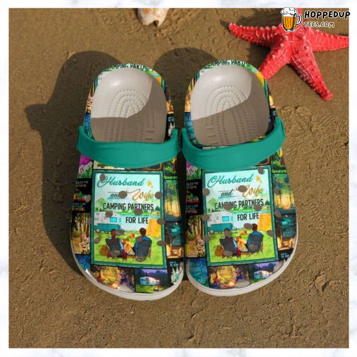 Camping Partner Themed Comfortable Rubber Clog Shoes Footwear Unique