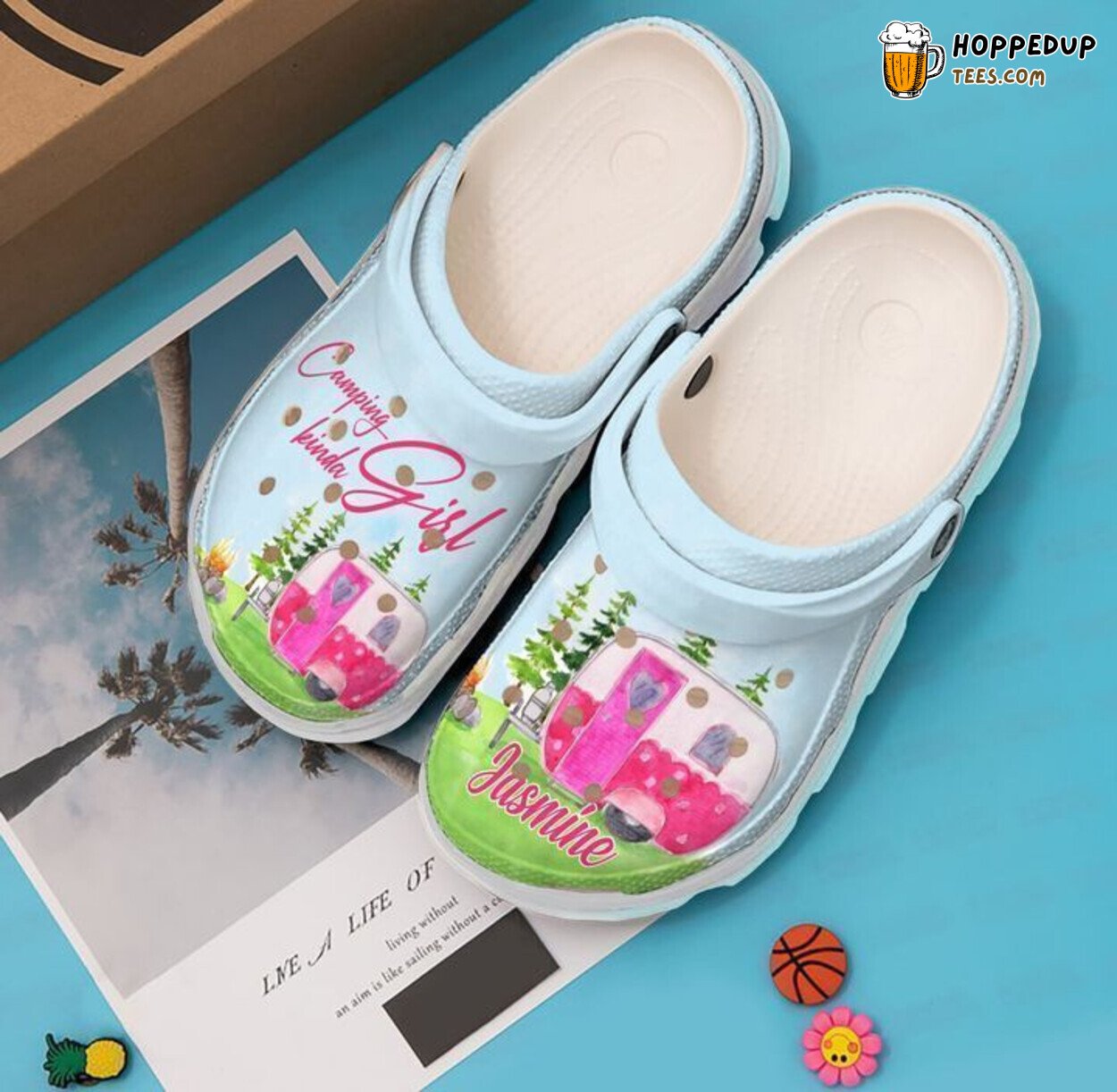 Camping Personalized Girl Theme Classic Comfortable Clogs Shoes Outdoor Style