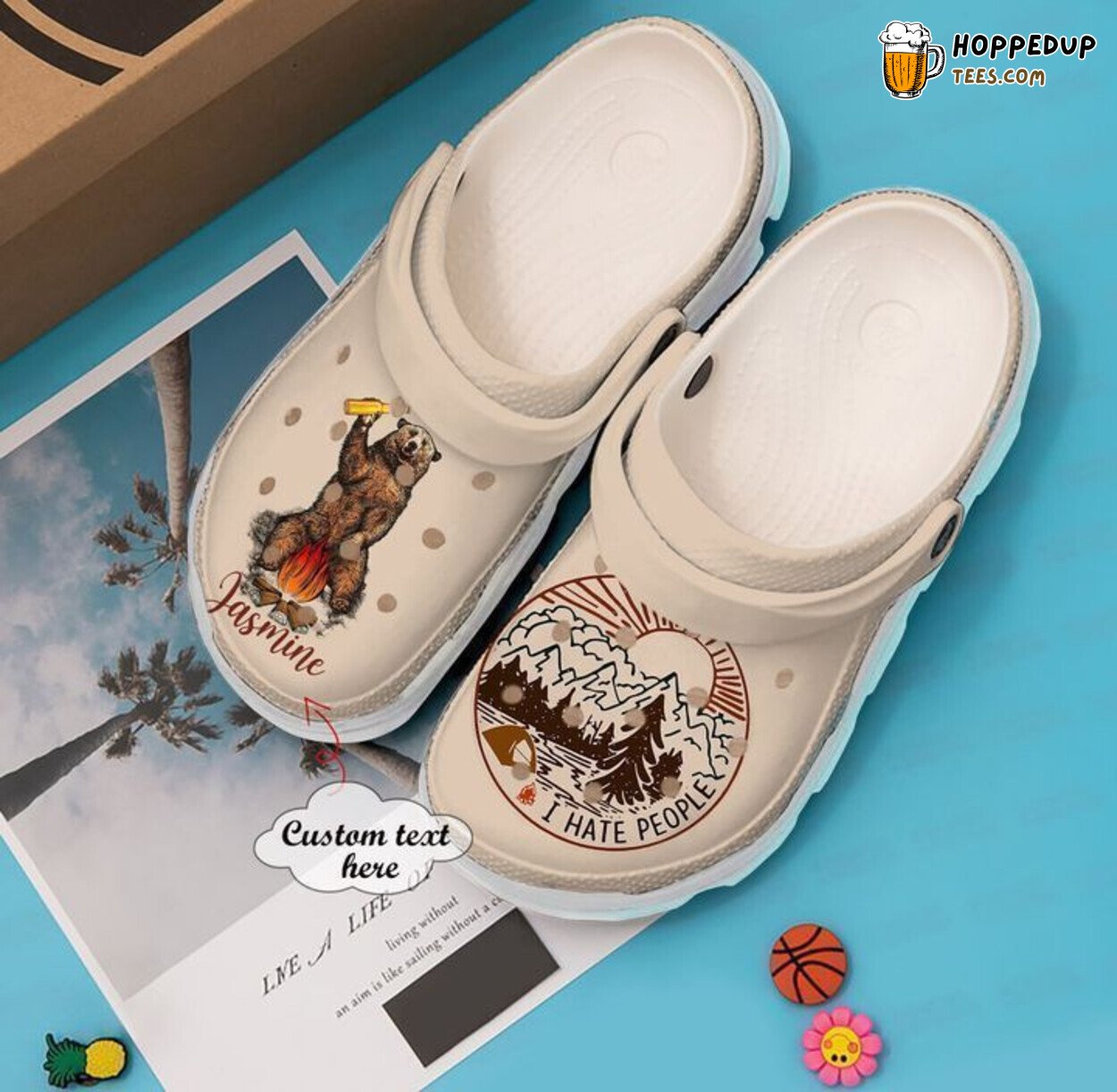 Camping Personalized I Hate People Theme Comfortable Unique Clogs